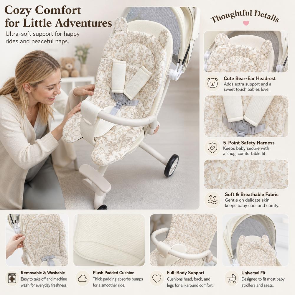 Infant Car Seat Cover - Cojín para asiento de cochecito de